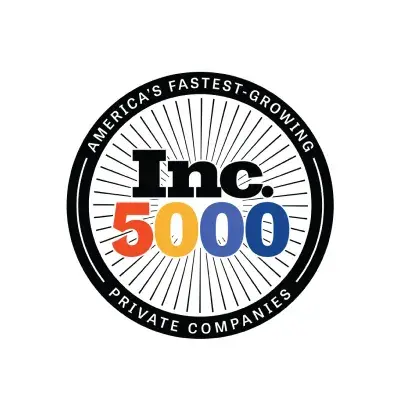 Inc. 5000 badge reading “America’s Fastest-Growing Private Companies.